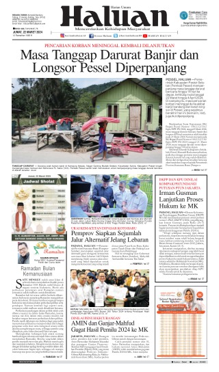 Koran Haluan - Edisi 22 Maret 2024